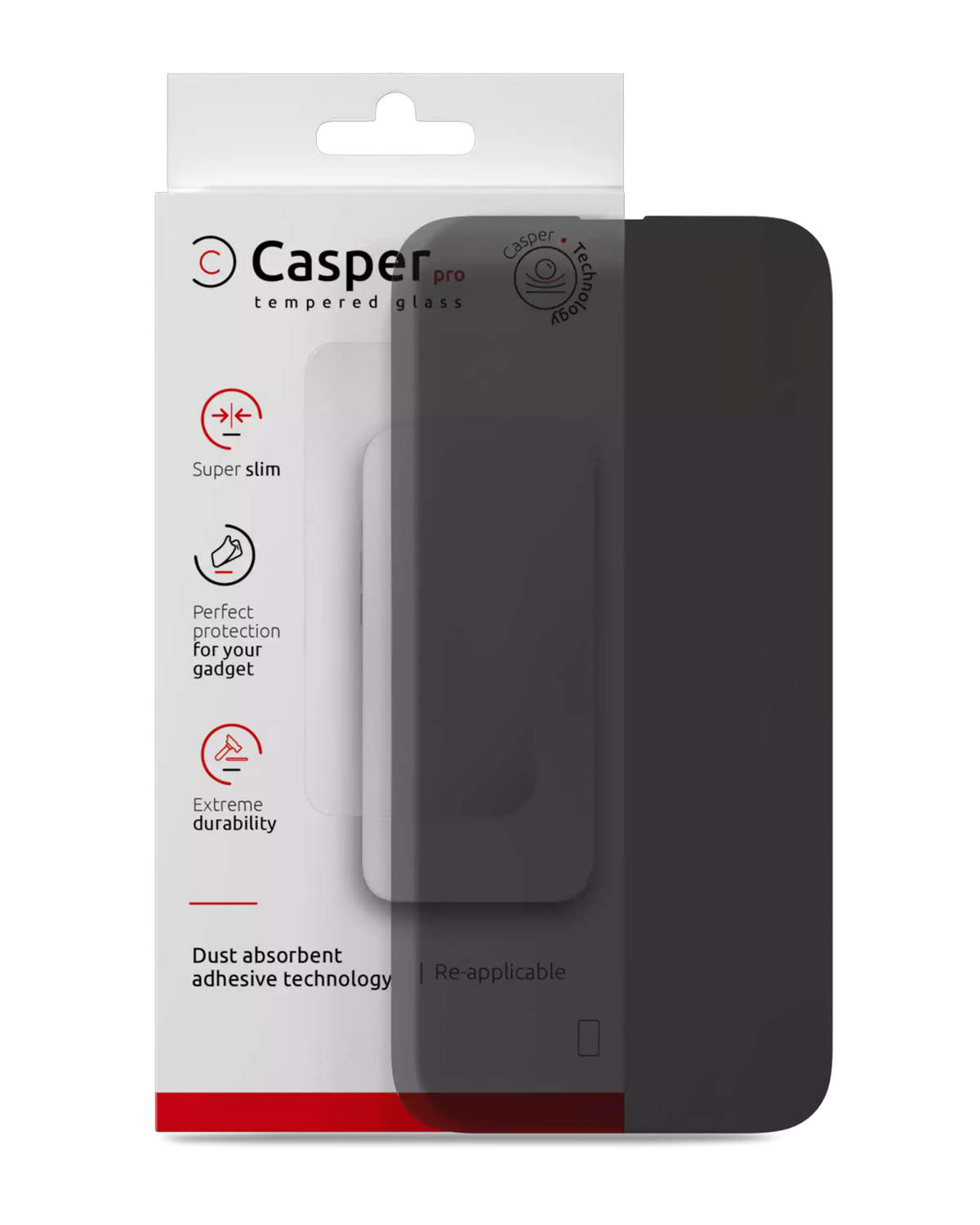 Casper Pro Tempered Glass Screen Protector (iPhone 16 Pro Max/17 Pro Max)
