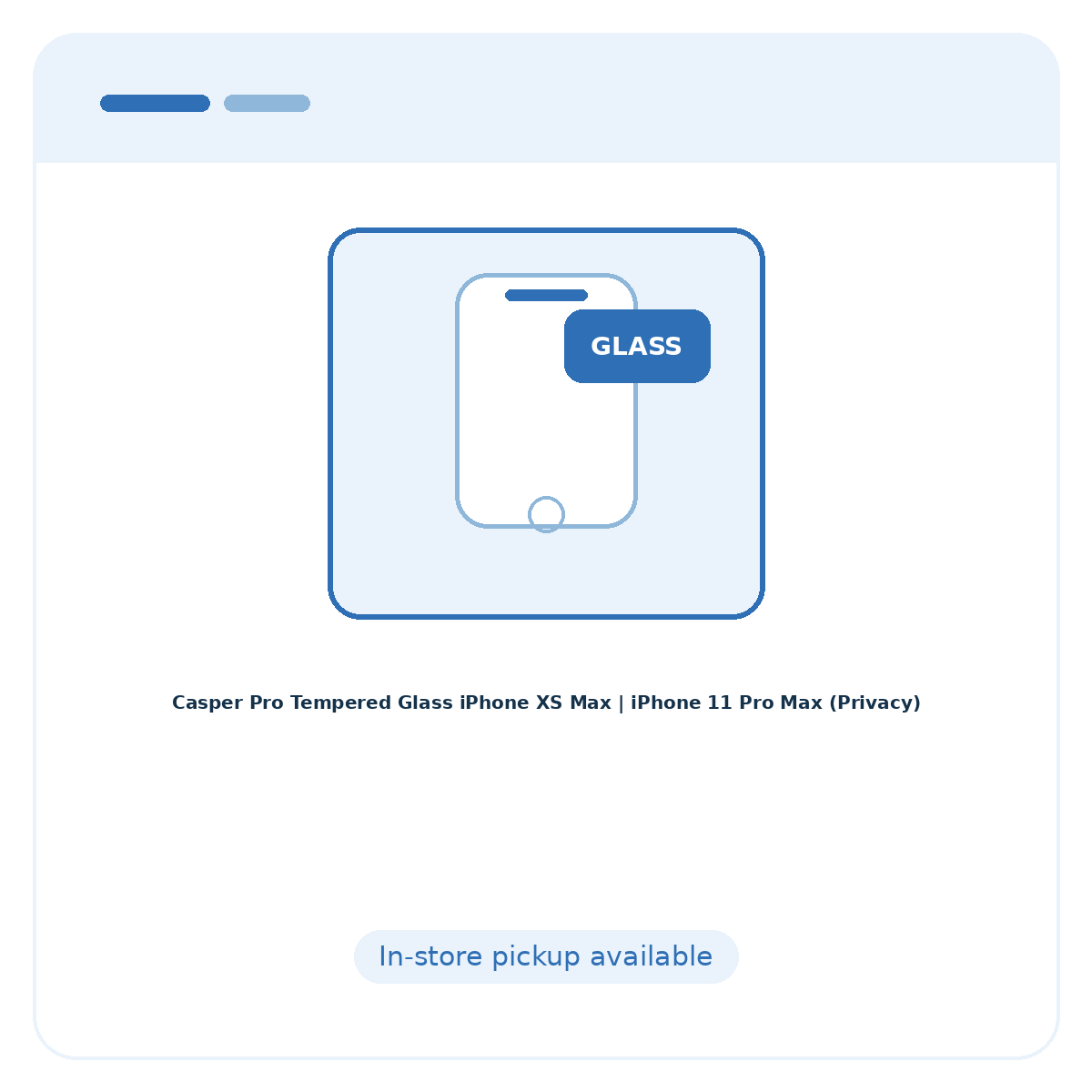 Casper Pro Tempered Glass iPhone XS Max | iPhone 11 Pro Max (Privacy) - placeholder