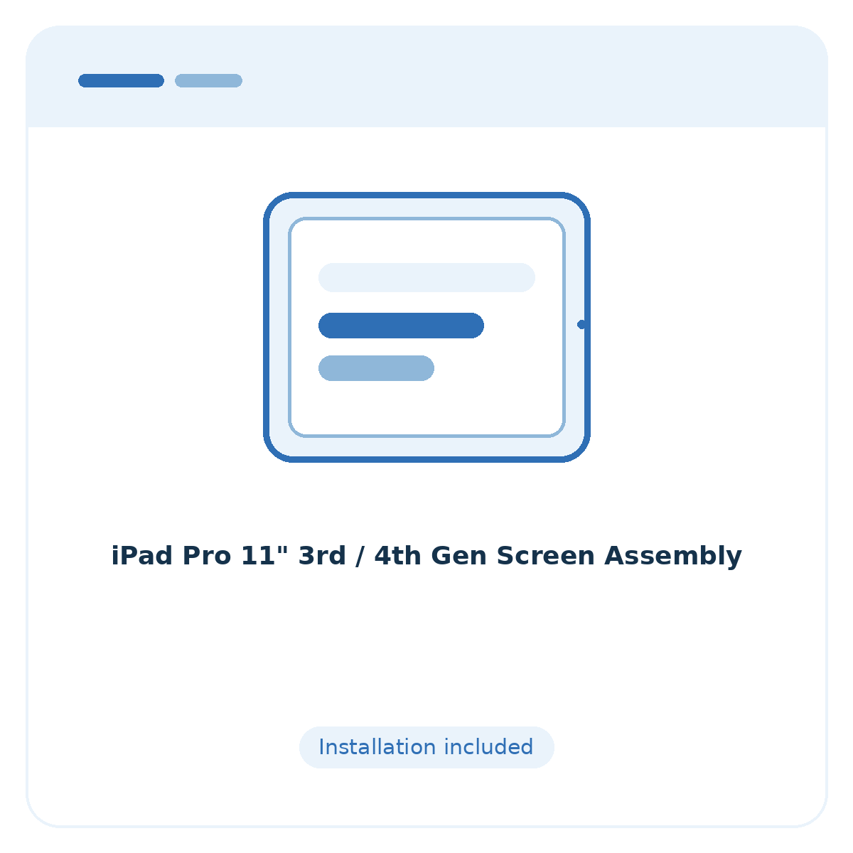 iPad Pro 11" 3rd / 4th Gen Screen Assembly - placeholder