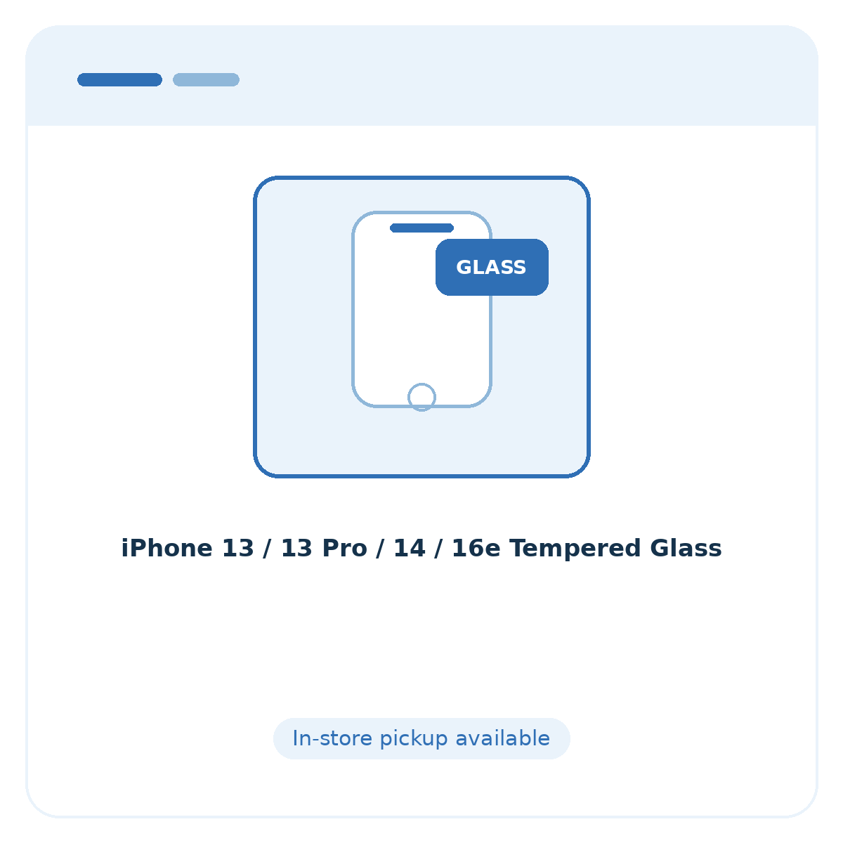 iPhone 13 / 13 Pro / 14 / 16e Tempered Glass - placeholder
