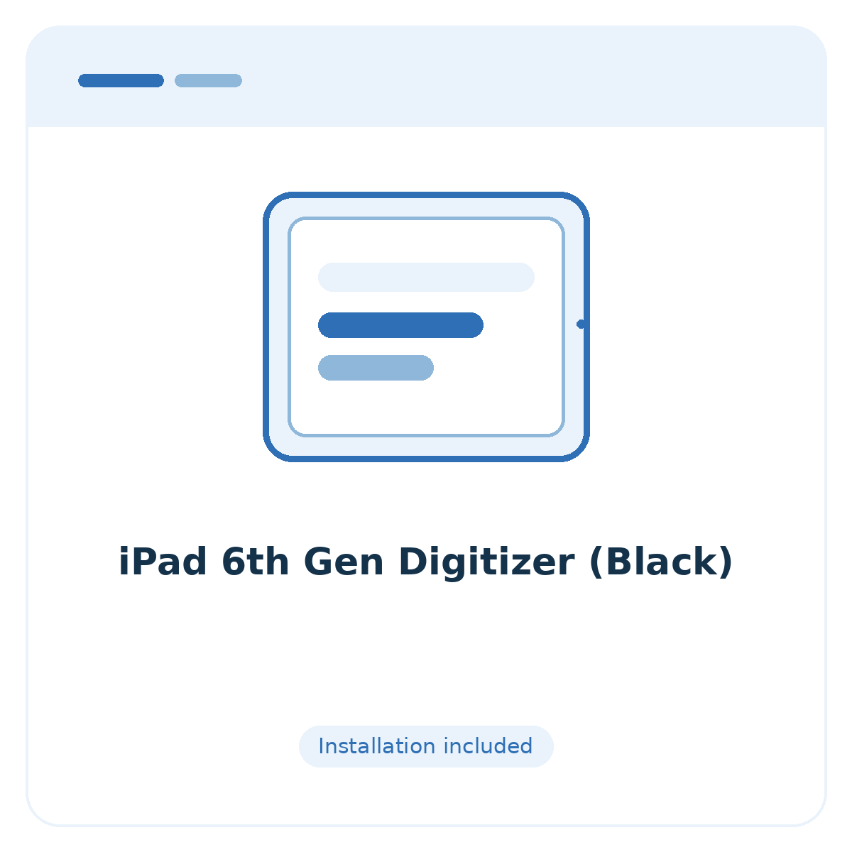 iPad 6th Gen Digitizer (Black) - placeholder