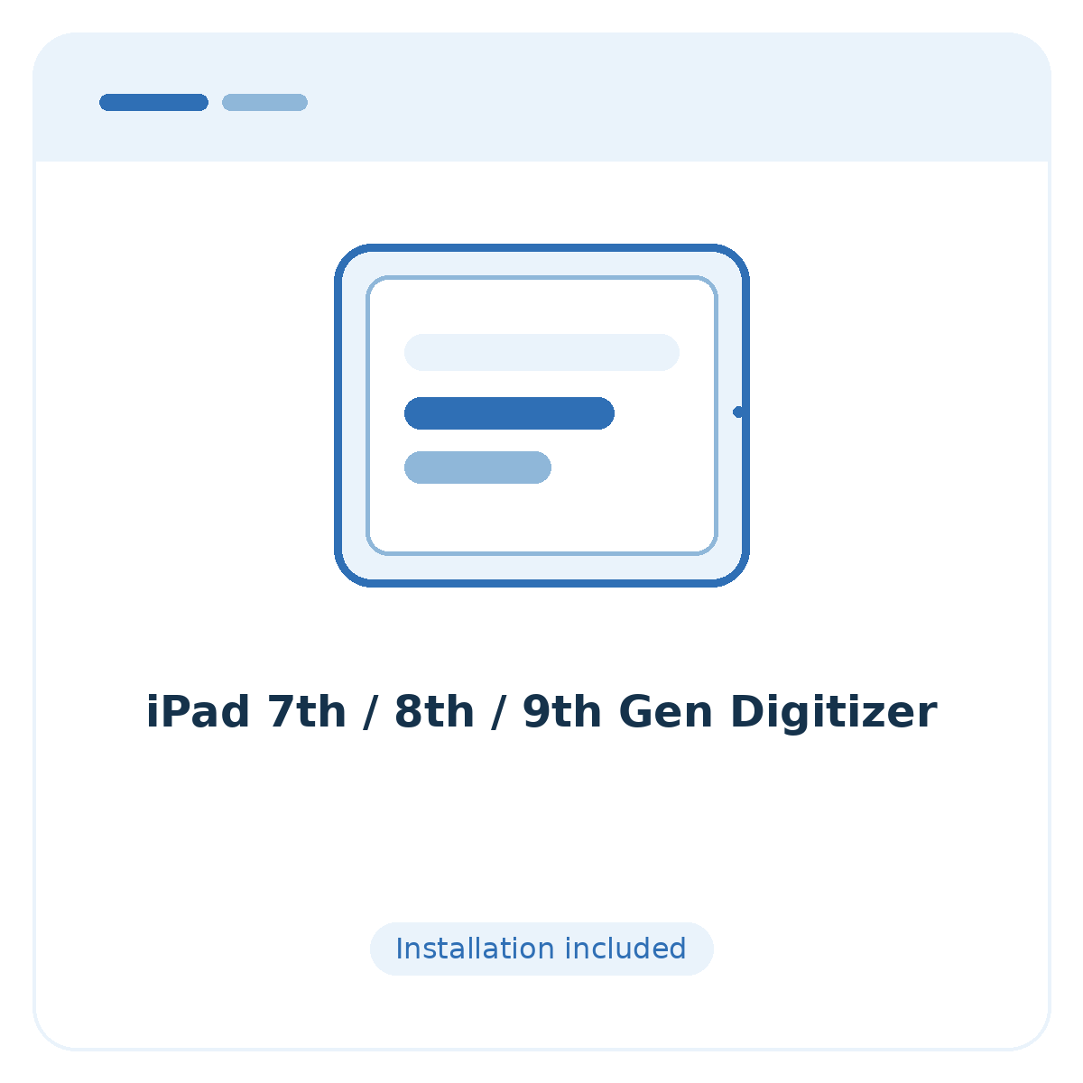iPad 7th / 8th / 9th Gen Digitizer