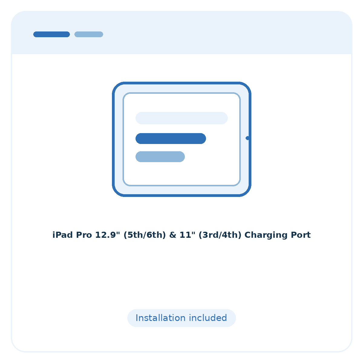 iPad Pro 12.9" (5th/6th) & 11" (3rd/4th) Charging Port - placeholder