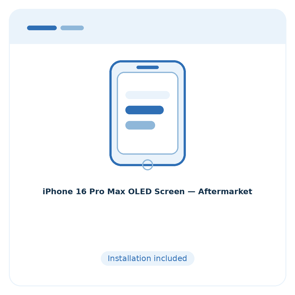 iPhone 16 Pro Max OLED Screen — Aftermarket