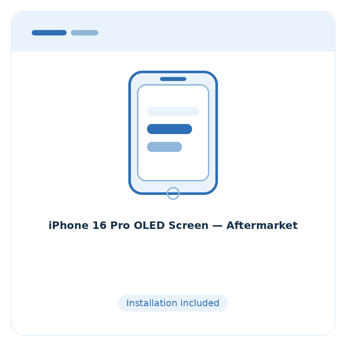 iPhone 16 Pro OLED Screen — Aftermarket