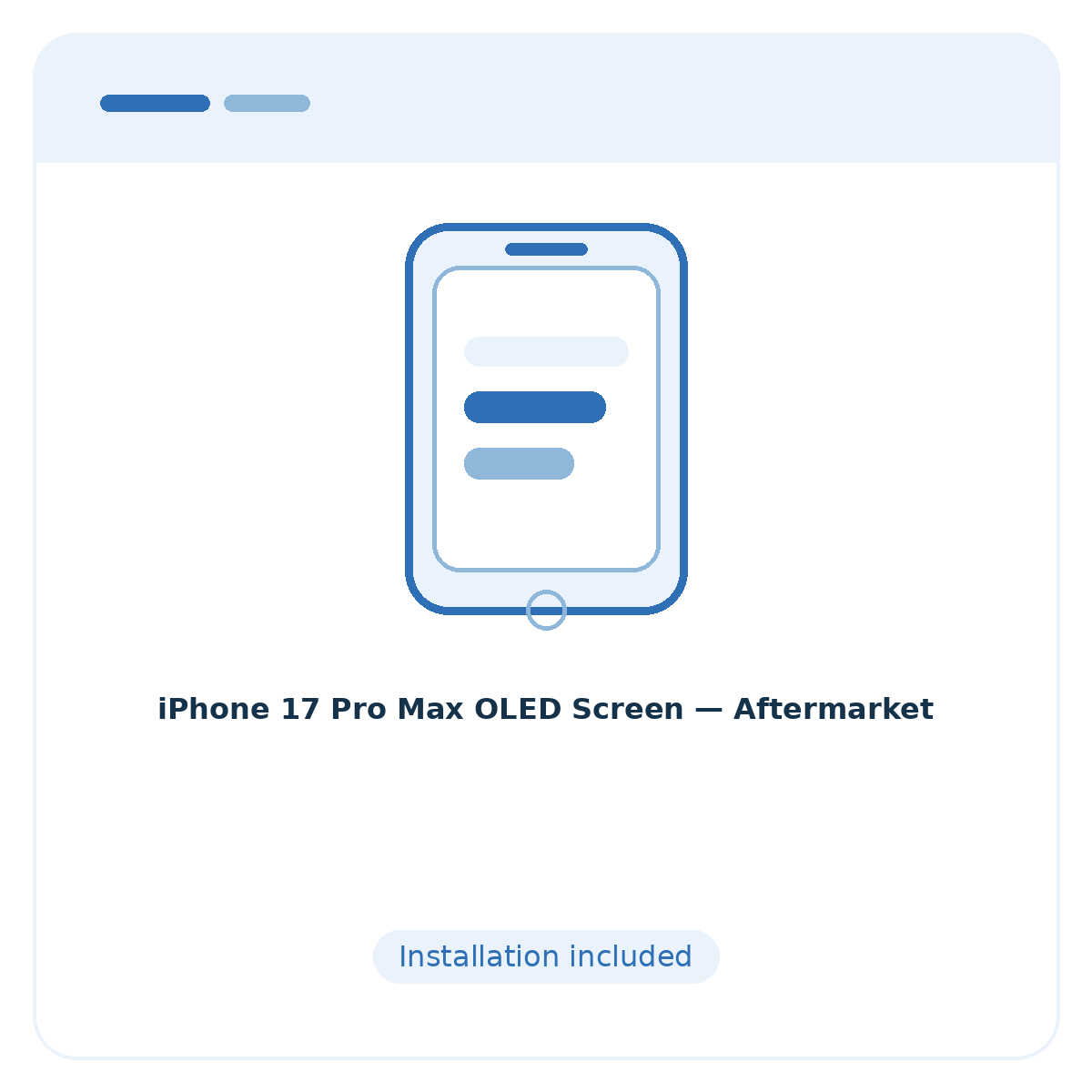 iPhone 17 Pro Max OLED Screen — Aftermarket