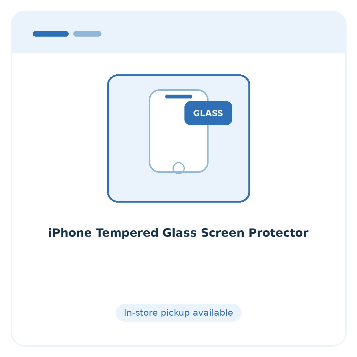 iPhone Tempered Glass Screen Protector - placeholder